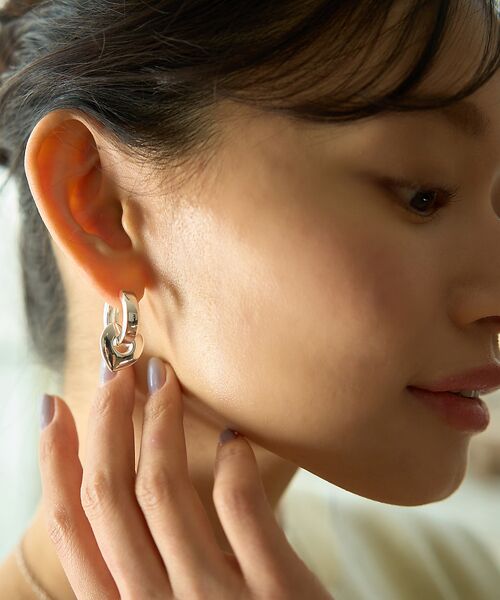 Rouge vif la cle / ルージュ・ヴィフ ラクレ ピアス・イヤリング | 【PILGRIM/ピルグリム】フープハートピアス | 詳細2