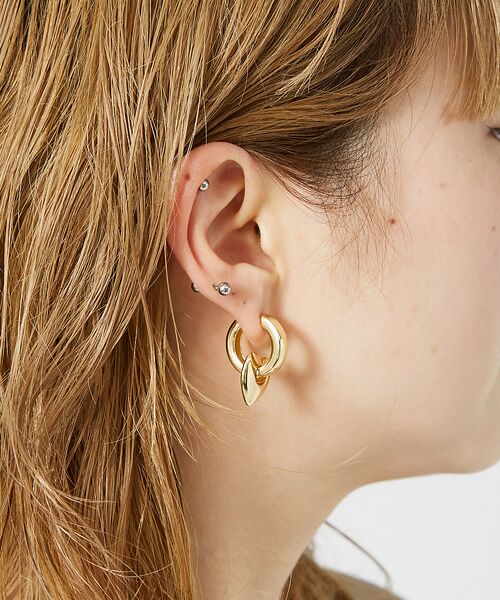 Rouge vif la cle / ルージュ・ヴィフ ラクレ ピアス・イヤリング | 【PILGRIM/ピルグリム】フープハートピアス | 詳細4