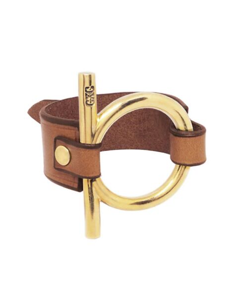 Rouge vif la cle / ルージュ・ヴィフ ラクレ ブレスレット・バングル | 【CXC/シーエックスシー】ゴールドオーバル レザーブレス | 詳細5