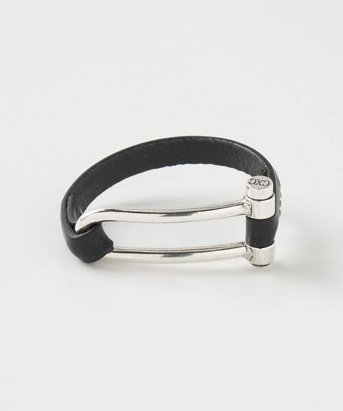 Rouge vif la cle/ルージュ・ヴィフ ラクレ 【CXC/シーエックスシー】レザーシルバーブレスレット ブラック F Rouge vif la cle/ルージュ・ヴィフ ラクレ 【CXC/シーエックスシー】レザーシルバーブレスレット ブラック F