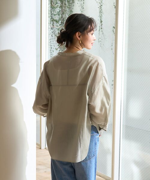 Rouge vif la cle / ルージュ・ヴィフ ラクレ シャツ・ブラウス | ポケット付きシアーシャツ | 詳細21