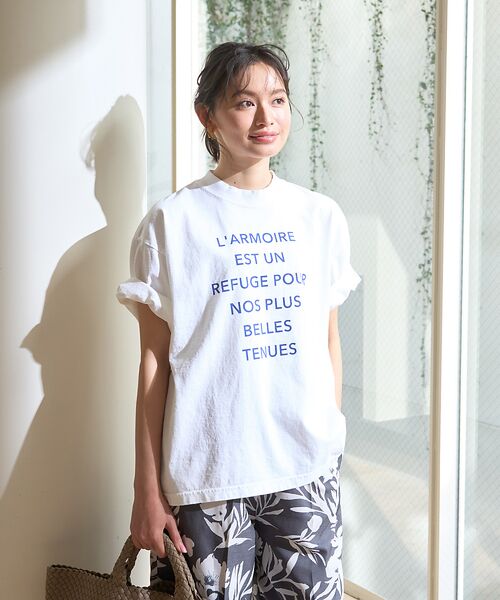 Rouge vif la cle / ルージュ・ヴィフ ラクレ Tシャツ | ピグメントヴィンテージライクロゴBIG Tシャツ | 詳細2
