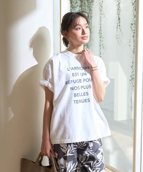 Rouge vif la cle / ルージュ・ヴィフ ラクレ Tシャツ | ピグメントヴィンテージライクロゴBIG Tシャツ | 詳細3