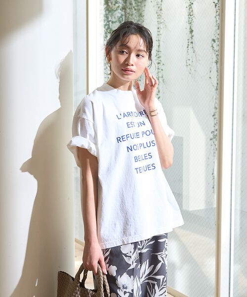 Rouge vif la cle / ルージュ・ヴィフ ラクレ Tシャツ | ピグメントヴィンテージライクロゴBIG Tシャツ | 詳細4