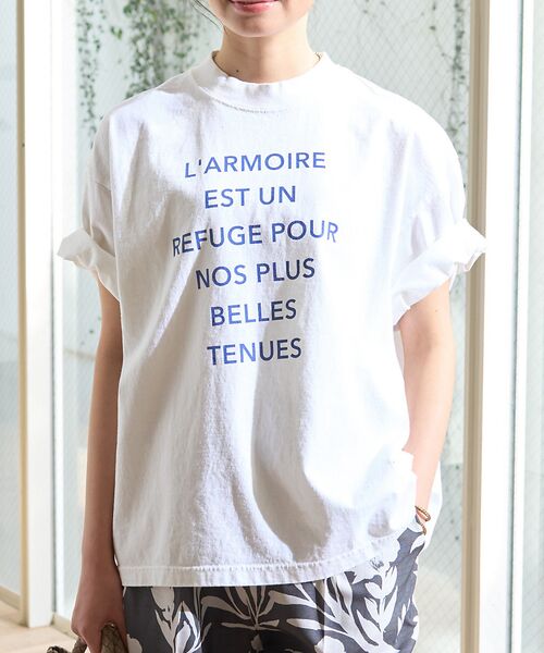 Rouge vif la cle/ルージュ・ヴィフ ラクレ ピグメントヴィンテージライクロゴBIG Tシャツ ホワイト F Rouge vif la cle/ルージュ・ヴィフ ラクレ ピグメントヴィンテージライクロゴBIG Tシャツ ホワイト F