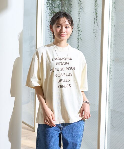 Rouge vif la cle / ルージュ・ヴィフ ラクレ Tシャツ | ピグメントヴィンテージライクロゴBIG Tシャツ | 詳細15