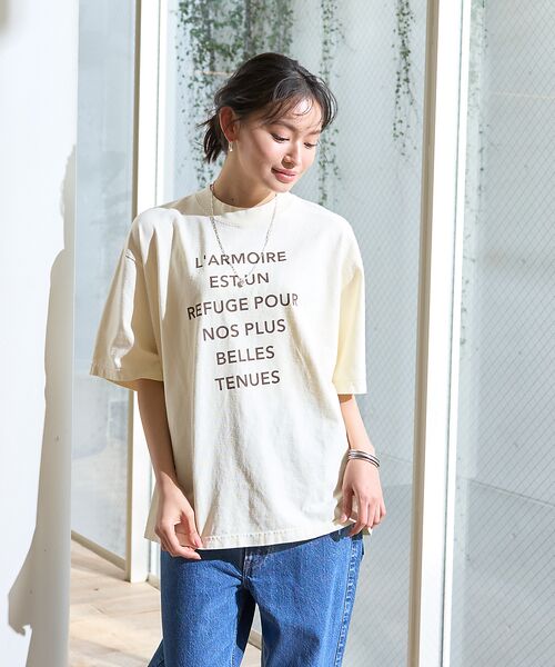 Rouge vif la cle / ルージュ・ヴィフ ラクレ Tシャツ | ピグメントヴィンテージライクロゴBIG Tシャツ | 詳細16