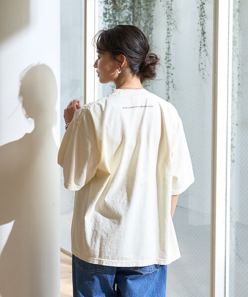 Rouge vif la cle / ルージュ・ヴィフ ラクレ Tシャツ | ピグメントヴィンテージライクロゴBIG Tシャツ | 詳細19