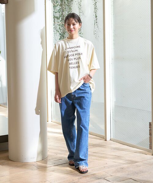 Rouge vif la cle / ルージュ・ヴィフ ラクレ Tシャツ | ピグメントヴィンテージライクロゴBIG Tシャツ | 詳細22