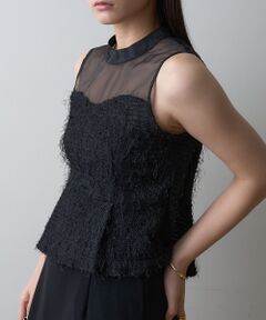 Rouge vif la cle / ルージュ・ヴィフ ラクレ シャツ・ブラウス | 【一部店舗限定】シアーミックスペプラムブラウス