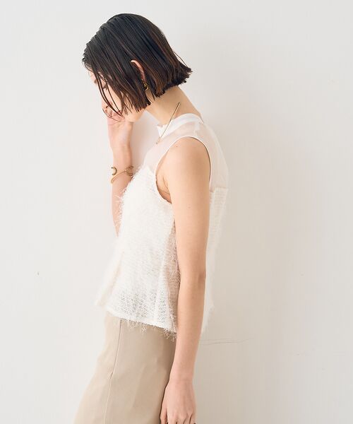 Rouge vif la cle / ルージュ・ヴィフ ラクレ シャツ・ブラウス | 【一部店舗限定】シアーミックスペプラムブラウス | 詳細3