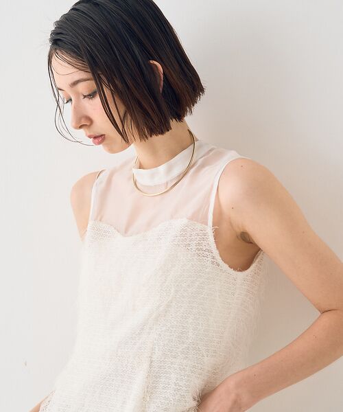 Rouge vif la cle / ルージュ・ヴィフ ラクレ シャツ・ブラウス | 【一部店舗限定】シアーミックスペプラムブラウス | 詳細6