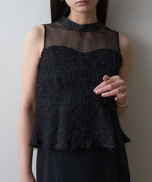 Rouge vif la cle / ルージュ・ヴィフ ラクレ シャツ・ブラウス | 【一部店舗限定】シアーミックスペプラムブラウス | 詳細12