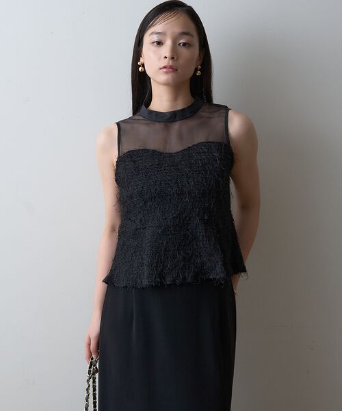 Rouge vif la cle / ルージュ・ヴィフ ラクレ シャツ・ブラウス | 【一部店舗限定】シアーミックスペプラムブラウス | 詳細13