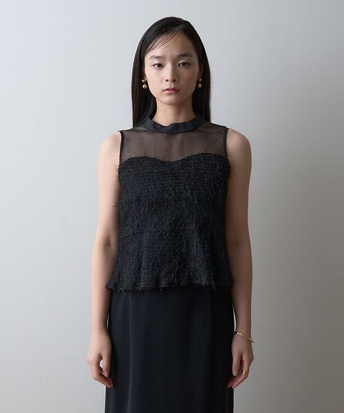 Rouge vif la cle / ルージュ・ヴィフ ラクレ シャツ・ブラウス | 【一部店舗限定】シアーミックスペプラムブラウス | 詳細19