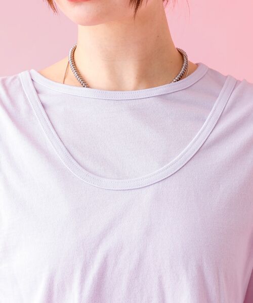 Rouge vif la cle / ルージュ・ヴィフ ラクレ Tシャツ | 【Le Melange/ル・メランジュ】タンクトップ＋ロンTセット/レイヤー/七 | 詳細11