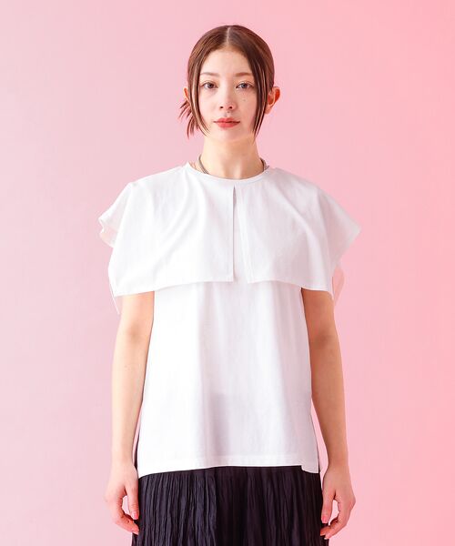 Rouge vif la cle / ルージュ・ヴィフ ラクレ Tシャツ | 【Le Melange/ル・メランジュ】レイヤードデザインT/接触冷感【WEB限 | 詳細6