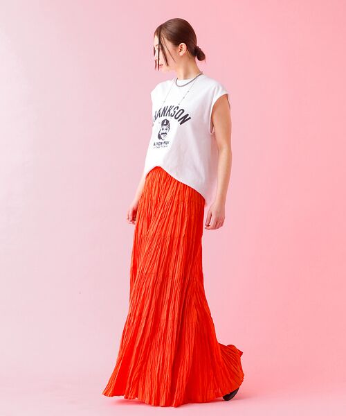 Rouge vif la cle / ルージュ・ヴィフ ラクレ Tシャツ | 【Le Melange/ル・メランジュ】プリントノースリーブTシャツ/コラボ/ノ | 詳細1