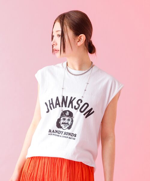 Rouge vif la cle / ルージュ・ヴィフ ラクレ Tシャツ | 【Le Melange/ル・メランジュ】プリントノースリーブTシャツ/コラボ/ノ | 詳細12