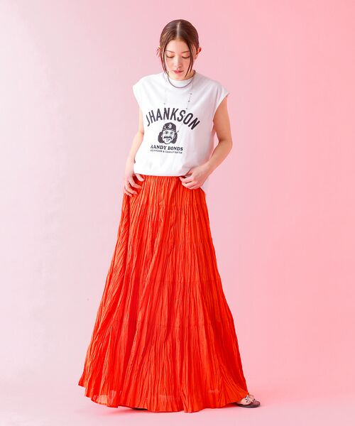 Rouge vif la cle / ルージュ・ヴィフ ラクレ Tシャツ | 【Le Melange/ル・メランジュ】プリントノースリーブTシャツ/コラボ/ノ | 詳細2