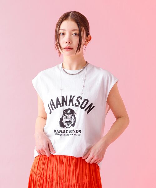 Rouge vif la cle / ルージュ・ヴィフ ラクレ Tシャツ | 【Le Melange/ル・メランジュ】プリントノースリーブTシャツ/コラボ/ノ | 詳細3