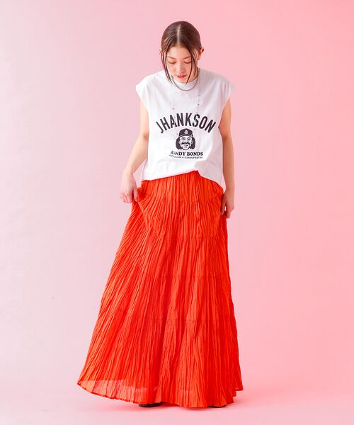 Rouge vif la cle / ルージュ・ヴィフ ラクレ Tシャツ | 【Le Melange/ル・メランジュ】プリントノースリーブTシャツ/コラボ/ノ | 詳細4