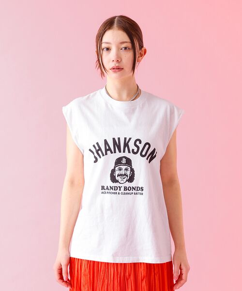 Rouge vif la cle / ルージュ・ヴィフ ラクレ Tシャツ | 【Le Melange/ル・メランジュ】プリントノースリーブTシャツ/コラボ/ノ | 詳細5