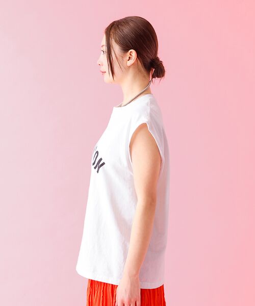 Rouge vif la cle / ルージュ・ヴィフ ラクレ Tシャツ | 【Le Melange/ル・メランジュ】プリントノースリーブTシャツ/コラボ/ノ | 詳細6