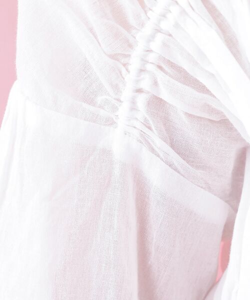 Rouge vif la cle / ルージュ・ヴィフ ラクレ シャツ・ブラウス | 【Le Melange/ル・メランジュ】コットンギャザーブラウス/ギャザー/リボ | 詳細5