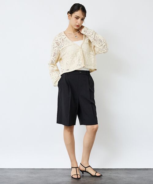 Rouge vif la cle / ルージュ・ヴィフ ラクレ カーディガン・ボレロ | 【Le Melange/ル・メランジュ】モチーフレースカーディガン/レース素材【 | 詳細1