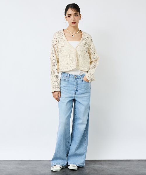 Rouge vif la cle / ルージュ・ヴィフ ラクレ カーディガン・ボレロ | 【Le Melange/ル・メランジュ】モチーフレースカーディガン/レース素材【 | 詳細3