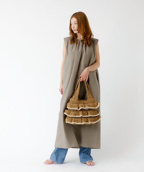 Rouge vif la cle / ルージュ・ヴィフ ラクレ ワンピース | 【Le Melange/ル・メランジュ】ギャザーノースリブワンピース/多機能素材 | 詳細2