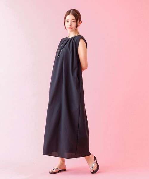 Rouge vif la cle / ルージュ・ヴィフ ラクレ ワンピース | 【Le Melange/ル・メランジュ】ギャザーノースリブワンピース/多機能素材 | 詳細5