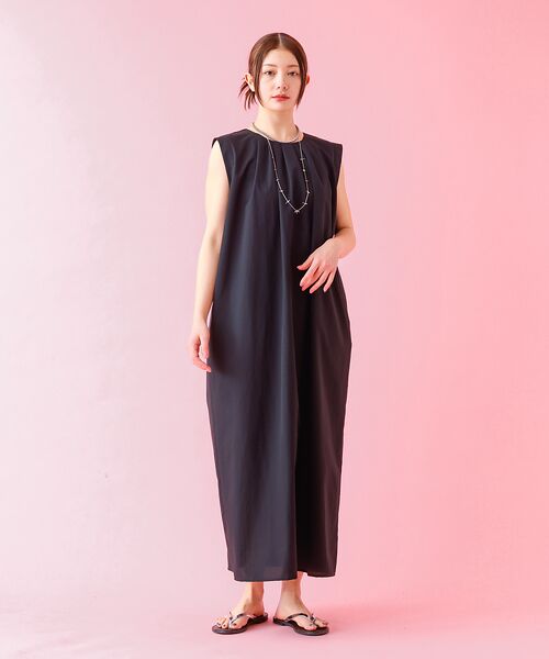 Rouge vif la cle / ルージュ・ヴィフ ラクレ ワンピース | 【Le Melange/ル・メランジュ】ギャザーノースリブワンピース/多機能素材 | 詳細6