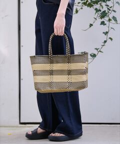 Rouge vif la cle / ルージュ・ヴィフ ラクレ ショルダーバッグ | 【MOON BIRD/ムーンバード】手編みのメルカドバッグ/TANPIN/横長/