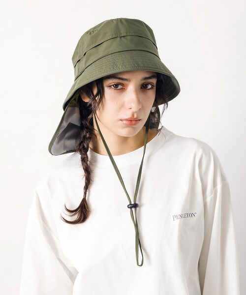 Rouge vif la cle / ルージュ・ヴィフ ラクレ ハット | 【RUBEN / ルーベン】シェードバケットハット / 日焼け対策 / ストラッ | 詳細18