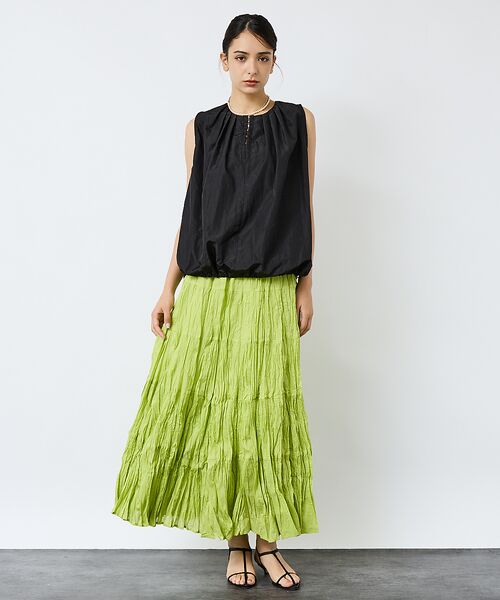 Rouge vif la cle / ルージュ・ヴィフ ラクレ ミニ・ひざ丈スカート | 【Le Melange/ル・メランジュ】コットンギャザースカート/機能素材/ギャ | 詳細16