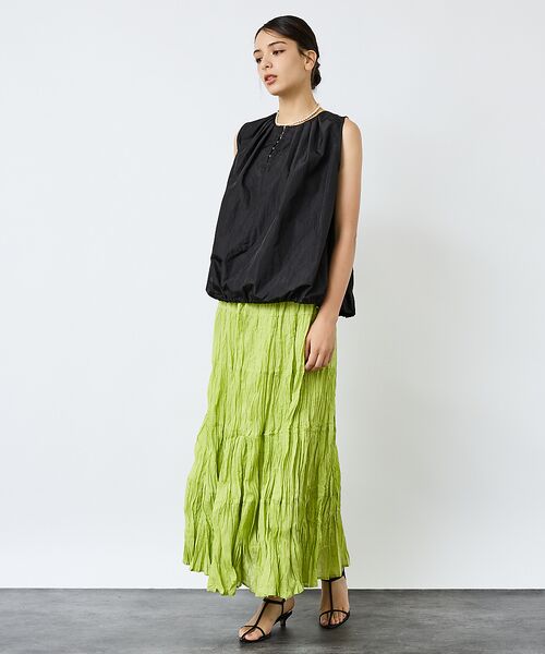 Rouge vif la cle / ルージュ・ヴィフ ラクレ ミニ・ひざ丈スカート | 【Le Melange/ル・メランジュ】コットンギャザースカート/機能素材/ギャ | 詳細17