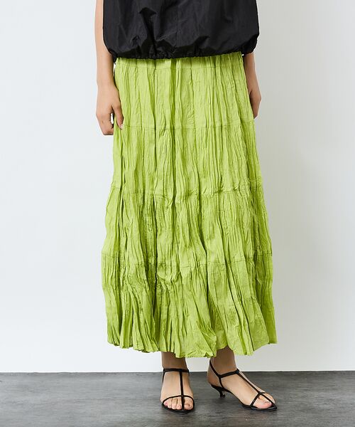 Rouge vif la cle / ルージュ・ヴィフ ラクレ ミニ・ひざ丈スカート | 【Le Melange/ル・メランジュ】コットンギャザースカート/機能素材/ギャ | 詳細18