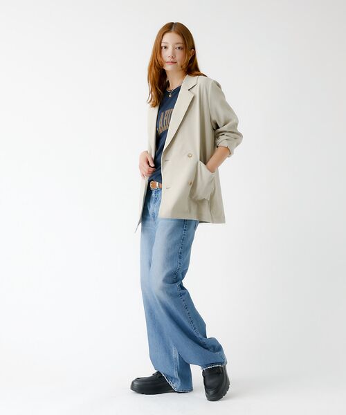 Rouge vif la cle / ルージュ・ヴィフ ラクレ テーラードジャケット | 【Le Melange/ル・メランジュ】スラブタッチドライジャケット【WEB限定 | 詳細1