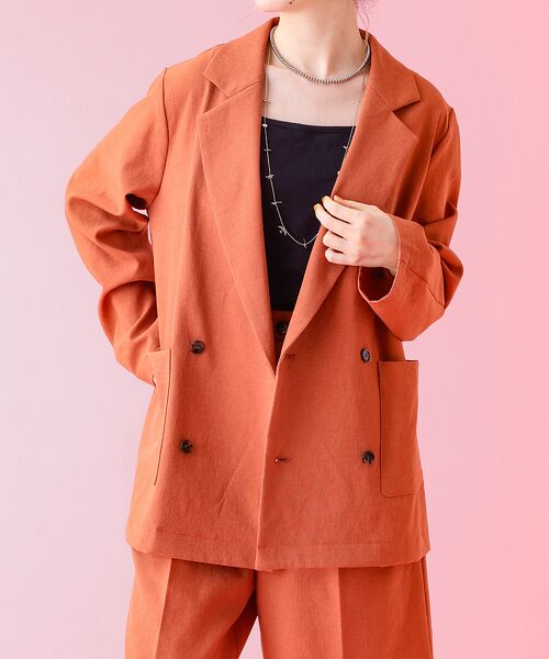 Rouge vif la cle / ルージュ・ヴィフ ラクレ テーラードジャケット | 【Le Melange/ル・メランジュ】スラブタッチドライジャケット【WEB限定 | 詳細5