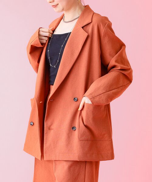 Rouge vif la cle / ルージュ・ヴィフ ラクレ テーラードジャケット | 【Le Melange/ル・メランジュ】スラブタッチドライジャケット【WEB限定 | 詳細6