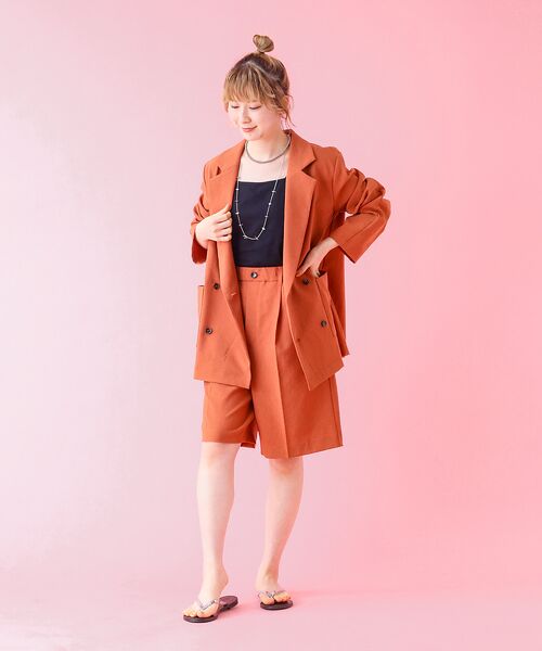 Rouge vif la cle / ルージュ・ヴィフ ラクレ テーラードジャケット | 【Le Melange/ル・メランジュ】スラブタッチドライジャケット【WEB限定 | 詳細8