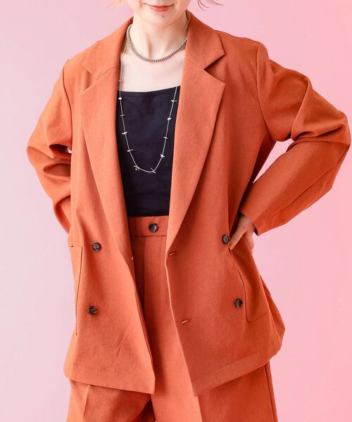 Rouge vif la cle / ルージュ・ヴィフ ラクレ テーラードジャケット | 【Le Melange/ル・メランジュ】スラブタッチドライジャケット【WEB限定 | 詳細11