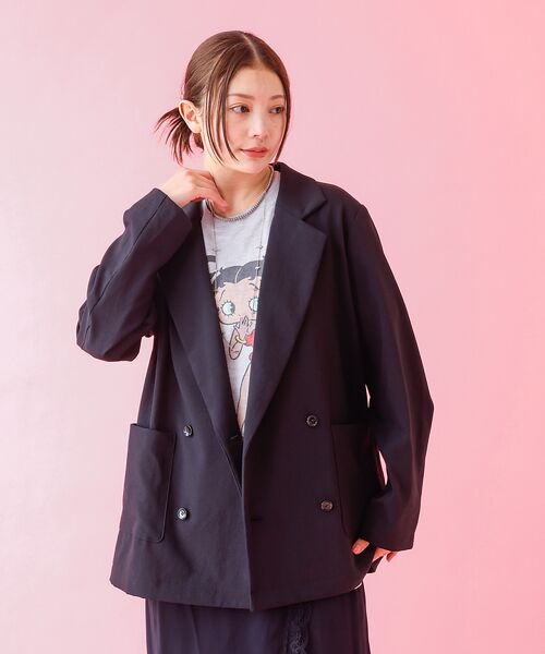 Le Melange/ル・メランジュ】スラブタッチドライジャケット【WEB