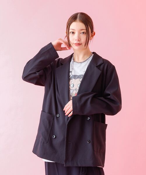 Rouge vif la cle / ルージュ・ヴィフ ラクレ テーラードジャケット | 【Le Melange/ル・メランジュ】スラブタッチドライジャケット【WEB限定 | 詳細16