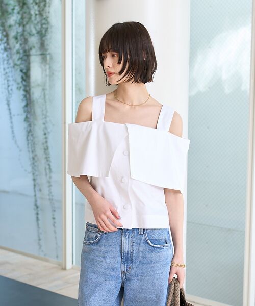 Rouge vif la cle / ルージュ・ヴィフ ラクレ シャツ・ブラウス | ケープオフショルブラウス | 詳細1