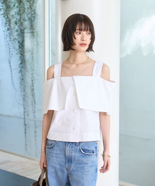 Rouge vif la cle / ルージュ・ヴィフ ラクレ シャツ・ブラウス | ケープオフショルブラウス | 詳細2