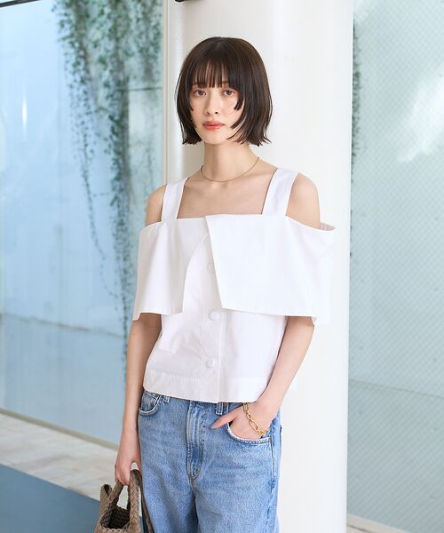 Rouge vif la cle / ルージュ・ヴィフ ラクレ シャツ・ブラウス | ケープオフショルブラウス | 詳細3