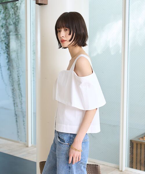 Rouge vif la cle / ルージュ・ヴィフ ラクレ シャツ・ブラウス | ケープオフショルブラウス | 詳細6